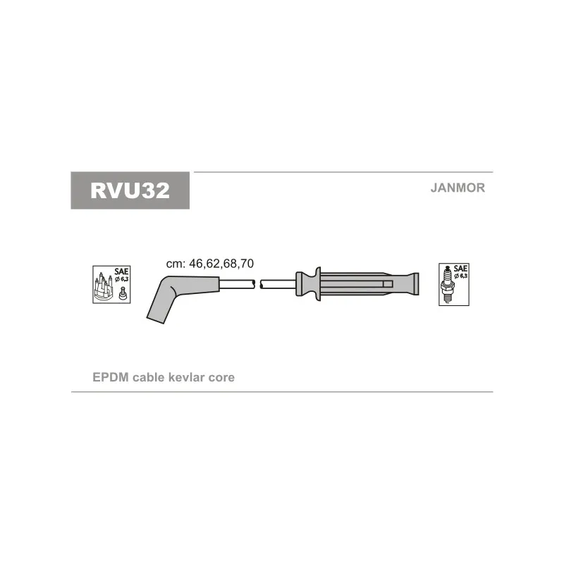 Kit de câbles d'allumage JANMOR RVU32