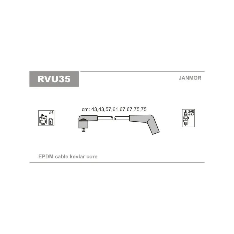 Kit de câbles d'allumage JANMOR RVU35