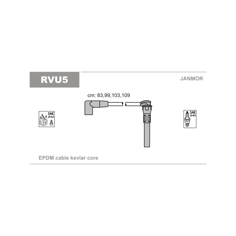 Kit de câbles d'allumage JANMOR RVU5