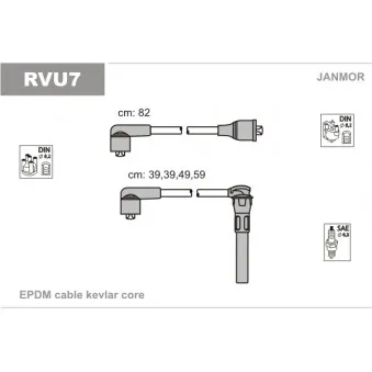 Kit de câbles d'allumage JANMOR RVU7