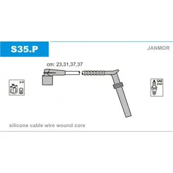 Kit de câbles d'allumage JANMOR S35.P