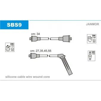 Kit de câbles d'allumage JANMOR SBS9