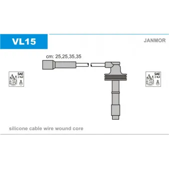 Kit de câbles d'allumage JANMOR VL15