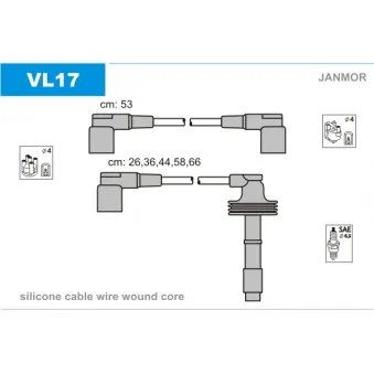 Kit de câbles d'allumage JANMOR