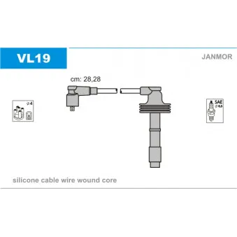 Kit de câbles d'allumage JANMOR VL19
