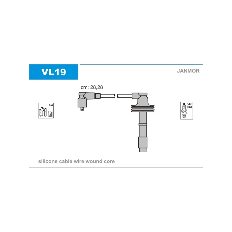 Kit de câbles d'allumage JANMOR VL19