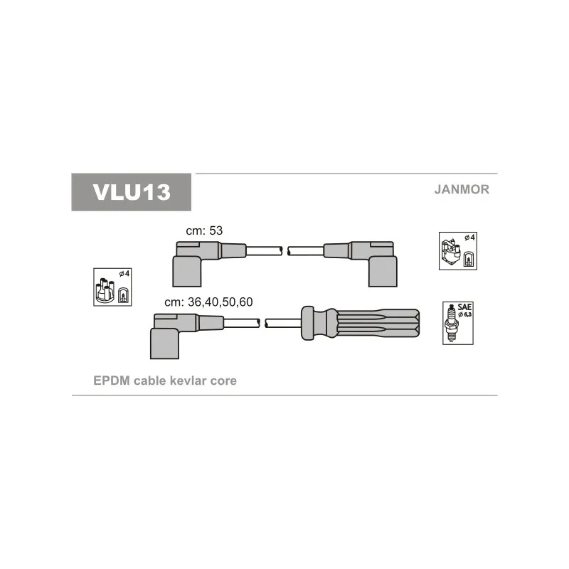 Kit de câbles d'allumage JANMOR VLU13
