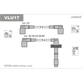 Kit de câbles d'allumage JANMOR VLU17