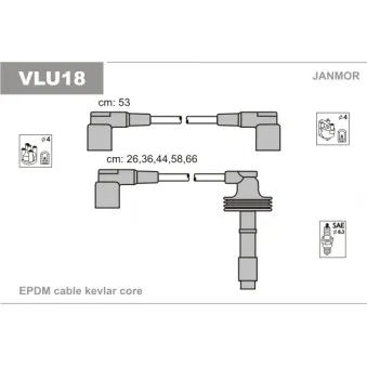 Kit de câbles d'allumage JANMOR VLU18