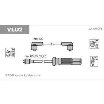 Kit de câbles d'allumage JANMOR VLU2