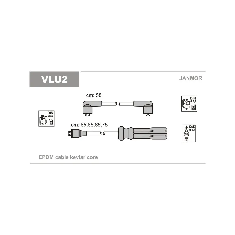 Kit de câbles d'allumage JANMOR VLU2