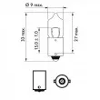 Ampoule, feu éclaireur de plaque PHILIPS 12023CP - Visuel 3