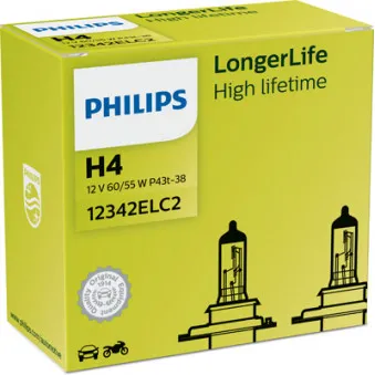 Lot de 2 ampoules, projecteur longue portée PHILIPS 12342ELC2
