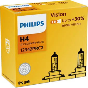Lot de 2 ampoules, projecteur longue portée PHILIPS 12342PRC2