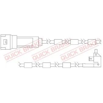 Contact d'avertissement, usure des plaquettes de frein QUICK BRAKE WS 0125 A