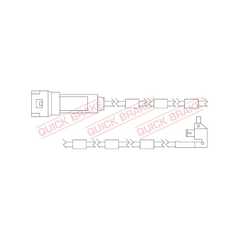 Contact d'avertissement, usure des plaquettes de frein QUICK BRAKE WS 0125 A
