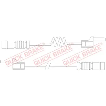 Contact d'avertissement, usure des plaquettes de frein QUICK BRAKE WS 0169 A