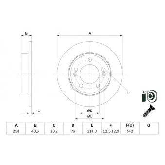 Jeu de 2 disques de frein arrière BOSCH 0 986 479 E68