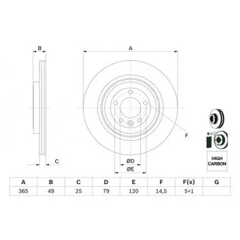 Jeu de 2 disques de frein arrière BOSCH 0 986 479 F68