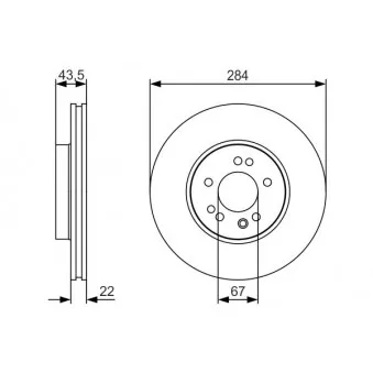 Jeu de 2 disques de frein avant BOSCH 0 986 479 S15