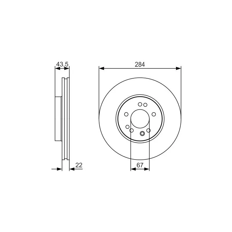 Jeu de 2 disques de frein avant BOSCH 0 986 479 S15
