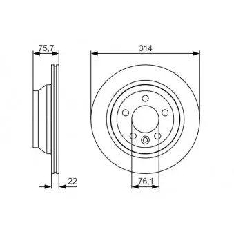 Jeu de 2 disques de frein avant BOSCH 0 986 479 S54