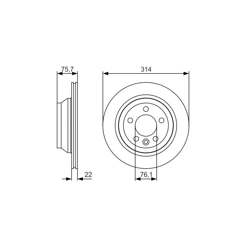 Jeu de 2 disques de frein avant BOSCH 0 986 479 S54