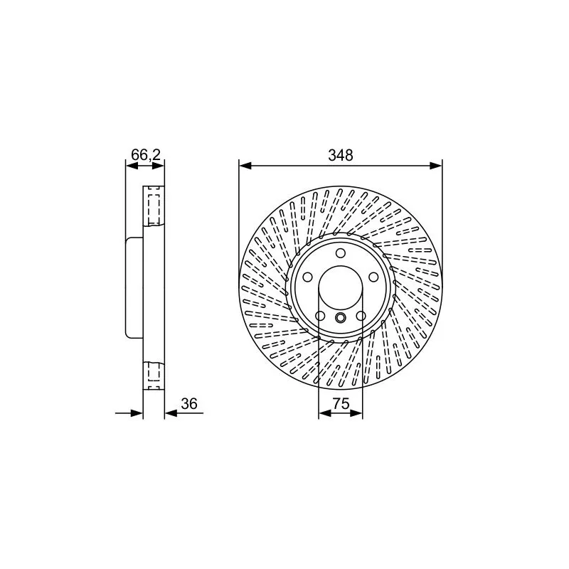 Jeu de 2 disques de frein avant BOSCH 0 986 479 W19