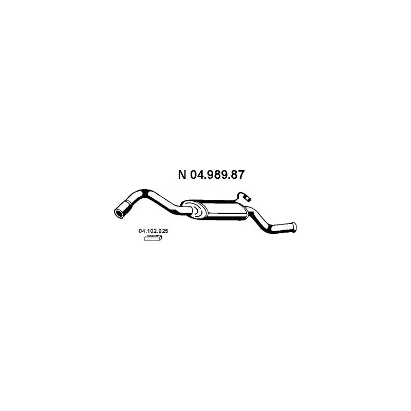 Silencieux arrière EBERSPÄCHER 04.989.87