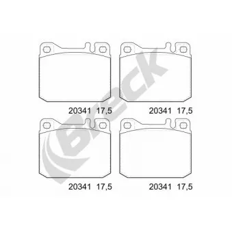 Jeu de 4 plaquettes de frein avant BRECK 20341 00 701 10