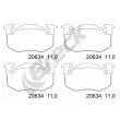 Jeu de 4 plaquettes de frein avant BRECK 20634 00 702 00 - Visuel 1