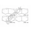 Jeu de 4 plaquettes de frein avant BRECK 20784 00 703 10 - Visuel 1