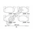 Jeu de 4 plaquettes de frein avant BRECK 20905 00 702 10 - Visuel 1