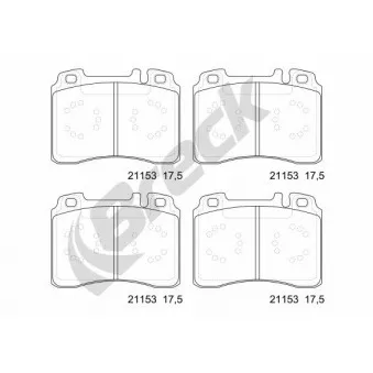 Jeu de 4 plaquettes de frein avant BRECK 21153 10 701 20