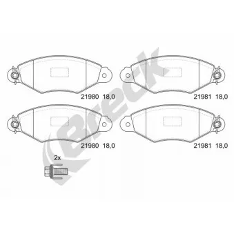 Jeu de 4 plaquettes de frein avant BRECK 21980 00 702 00