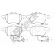 Jeu de 4 plaquettes de frein avant BRECK 23018 00 701 10 - Visuel 1