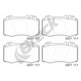 Jeu de 4 plaquettes de frein avant BRECK 23271 00 701 20