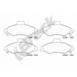 Jeu de 4 plaquettes de frein avant BRECK 23300 00 702 10 - Visuel 1