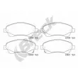 Jeu de 4 plaquettes de frein avant BRECK 23768 00 701 10 - Visuel 1
