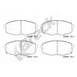 Jeu de 4 plaquettes de frein avant BRECK 23966 00 701 10 - Visuel 1