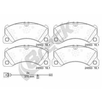 Jeu de 4 plaquettes de frein avant BRECK 24553 00 553 00