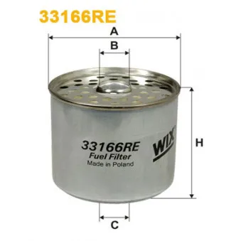 Filtre à carburant WIX FILTERS 33166RE