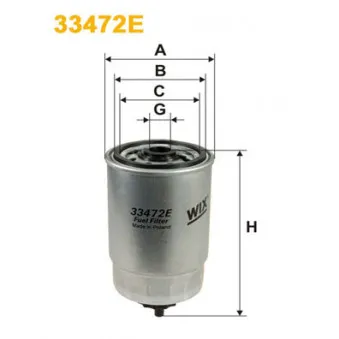 Filtre à carburant WIX FILTERS 33472E