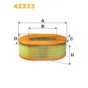 Filtre à air WIX FILTERS 42233