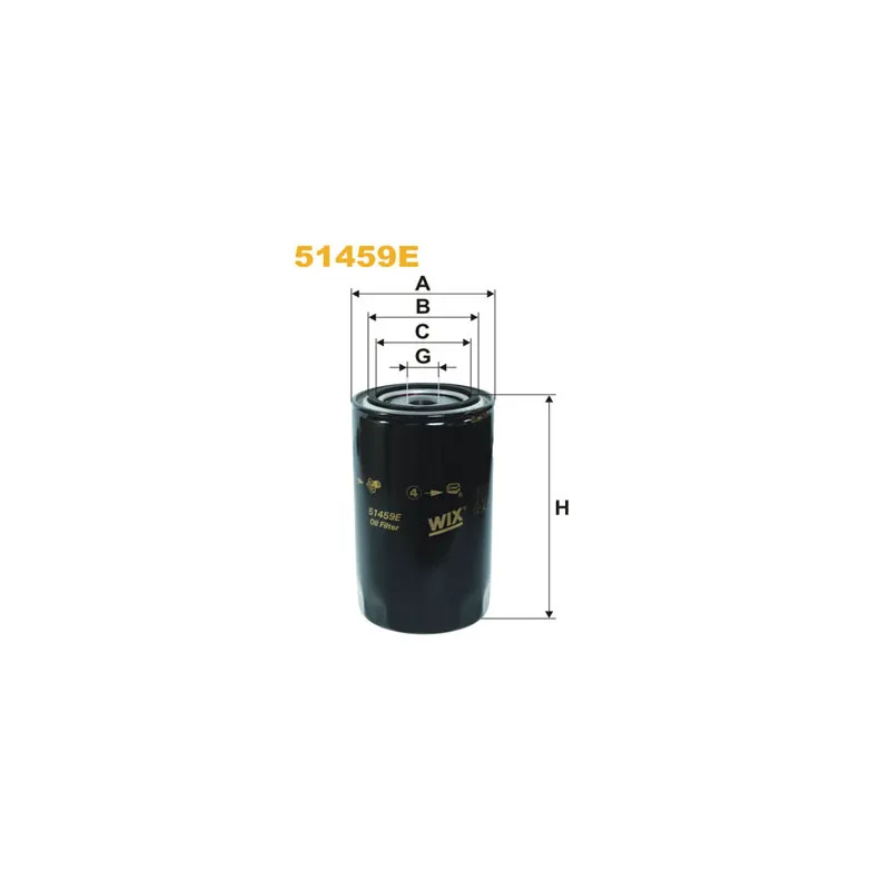 Filtre à huile WIX FILTERS 51459E