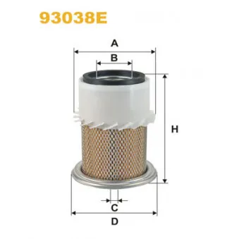 Filtre à air WIX FILTERS 93038E