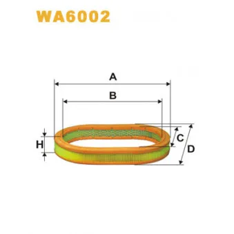 Filtre à air WIX FILTERS WA6002