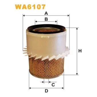Filtre à air WIX FILTERS WA6107