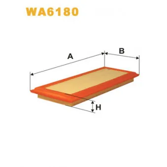 Filtre à air WIX FILTERS WA6180