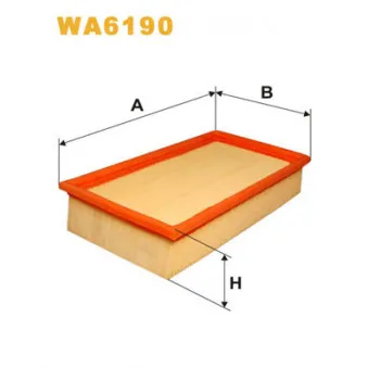 Filtre à air WIX FILTERS WA6190
